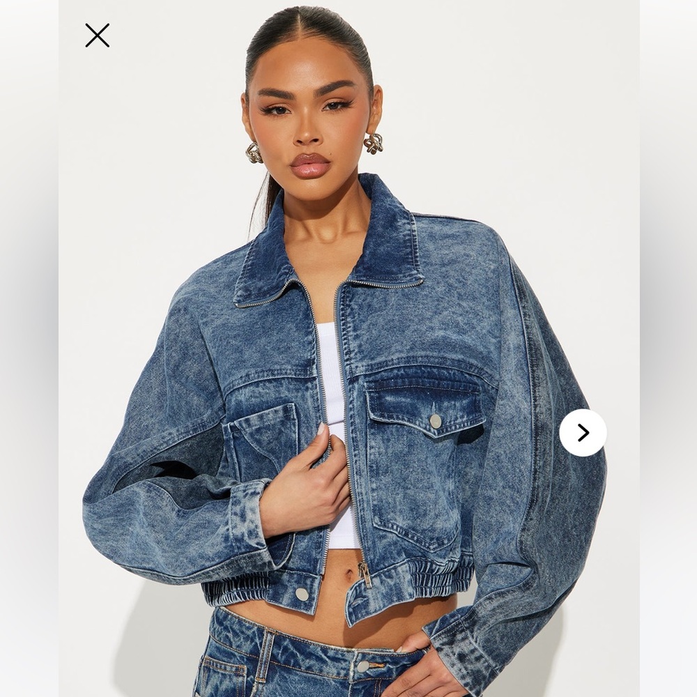 Fashion Nova Kelly Denim Bomber